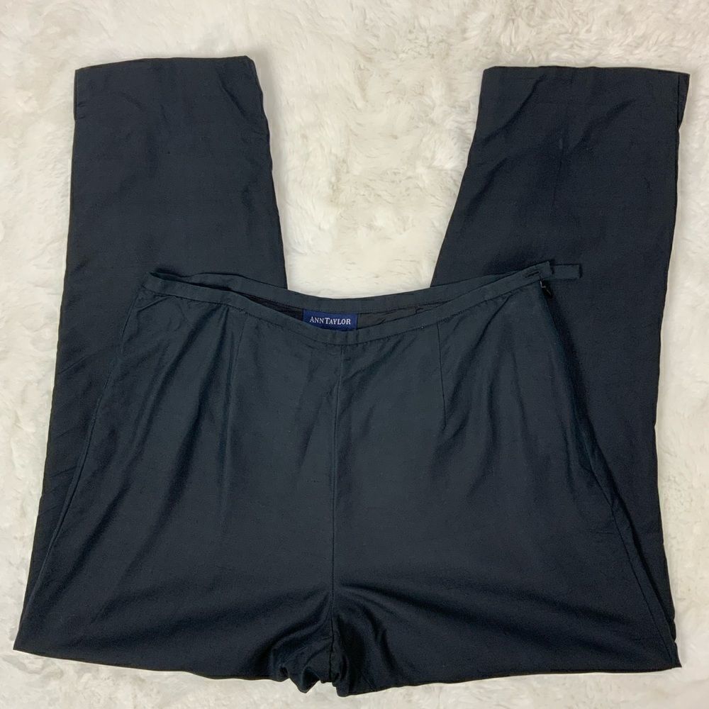 Ann Taylor 100% silk high rise ankle pants